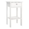Madrid Bedside Table with 1 Drawers in White