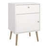 Cumbria Nightstand 1 Door + 1 Drawer Dark Grey