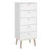 Cumbria Chest 5 Drawers Dark Grey