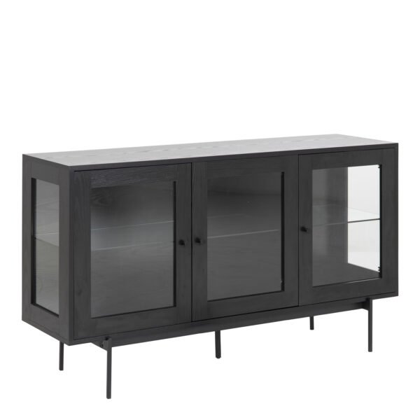 Angus 3 Door Sideboard in Black